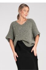 Megztinis trumpomis rankovėmis modelis 217070 Figl