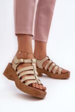 Sandalai su kulnu modelis 198810 Step in style