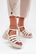 Sandalai su kulnu modelis 211947 Step in style