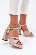 Sandalai su kulnu modelis 212825 Step in style - Image 2