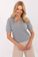 Megztinis trumpomis rankovėmis modelis 216767 Factory Price - Image 2