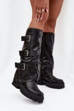 Šlaunų aukščio batai modelis 217207 Step in style