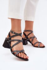 Sandalai su kulnu modelis 215004 Step in style
